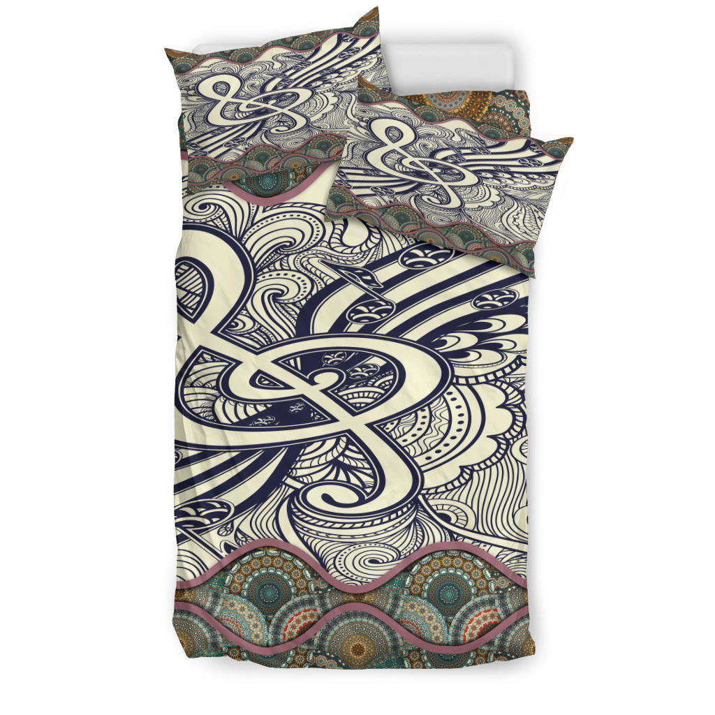 Treble Clef Mandala Bedding Set
