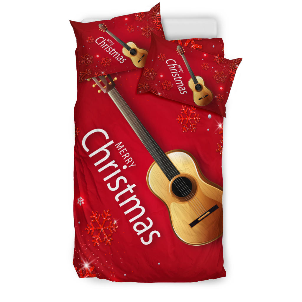Guitar Christmas Bedding Set