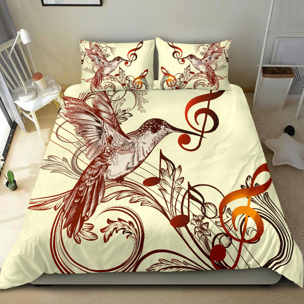 Music Notes Bird Bedding Set