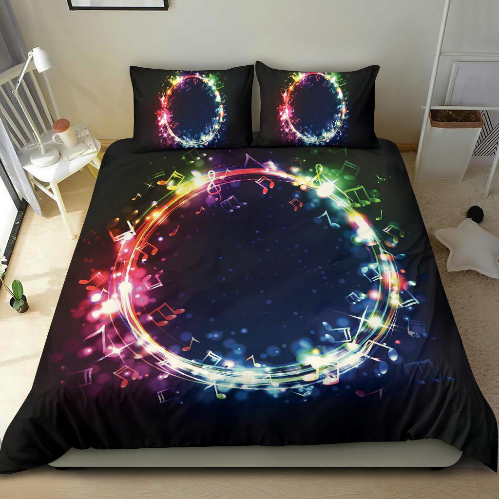 Colorful Musical Notes Bedding Set