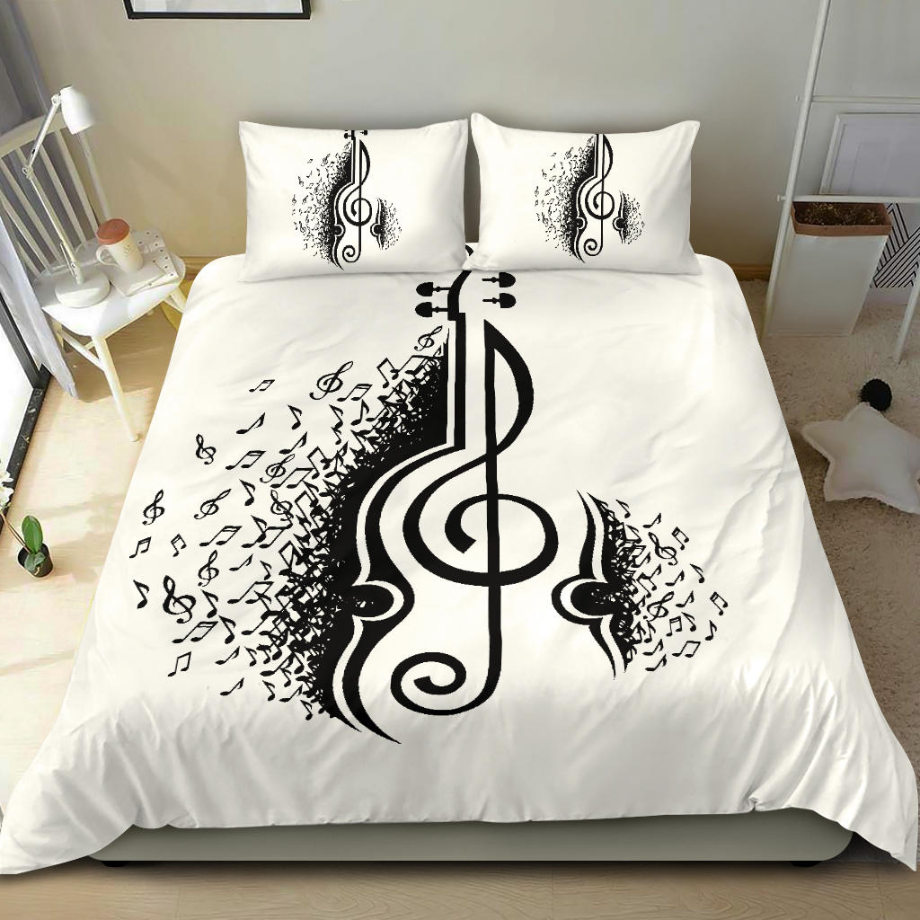 Violin Music Notes Bedding Set
