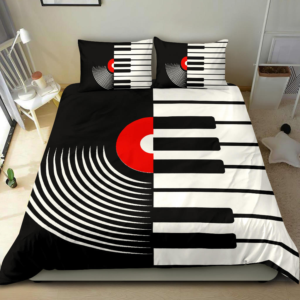 Piano Keys Vinyl Bedding Set