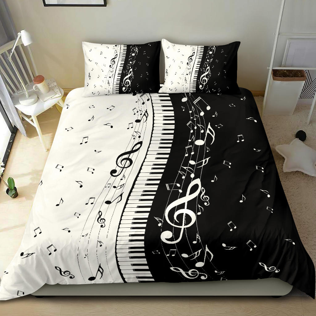 Piano Music Notes Bedding Set