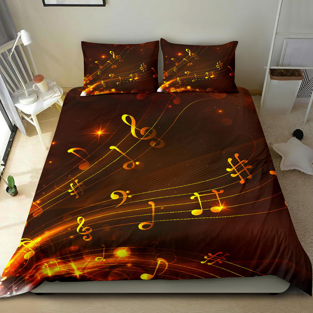 Music Notes Floating Bedding Set