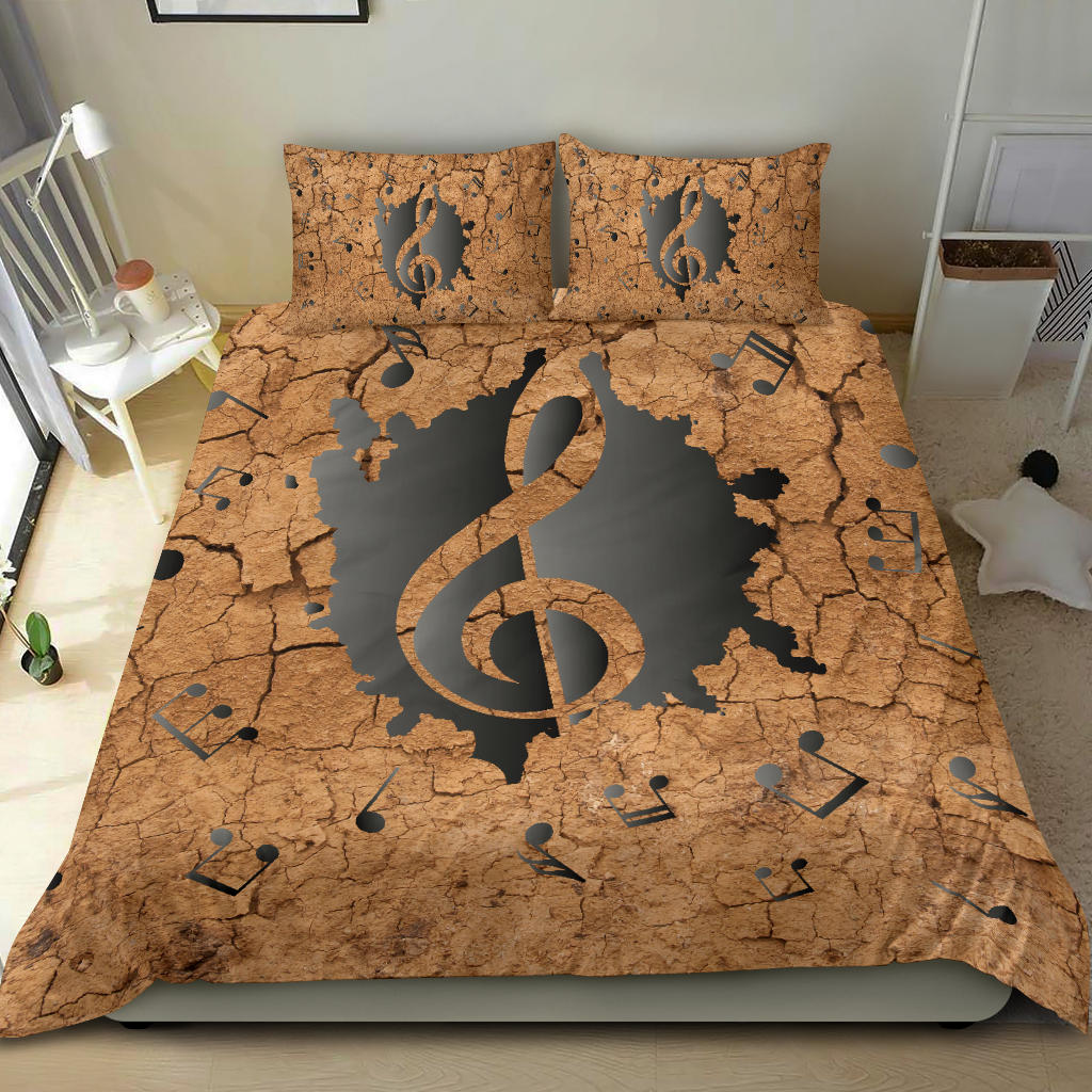 Treble Clef Cracked Bedding Set