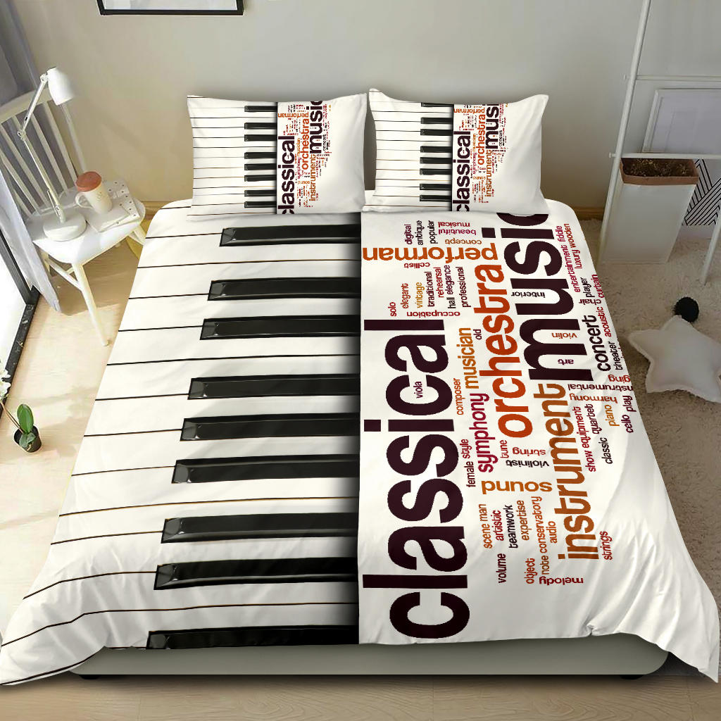 Piano And Music Bedding Set
