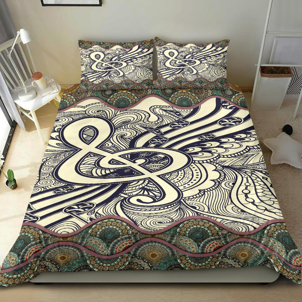 Treble Clef Mandala Bedding Set