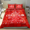 Music Notes Christmas Red Bedding Set