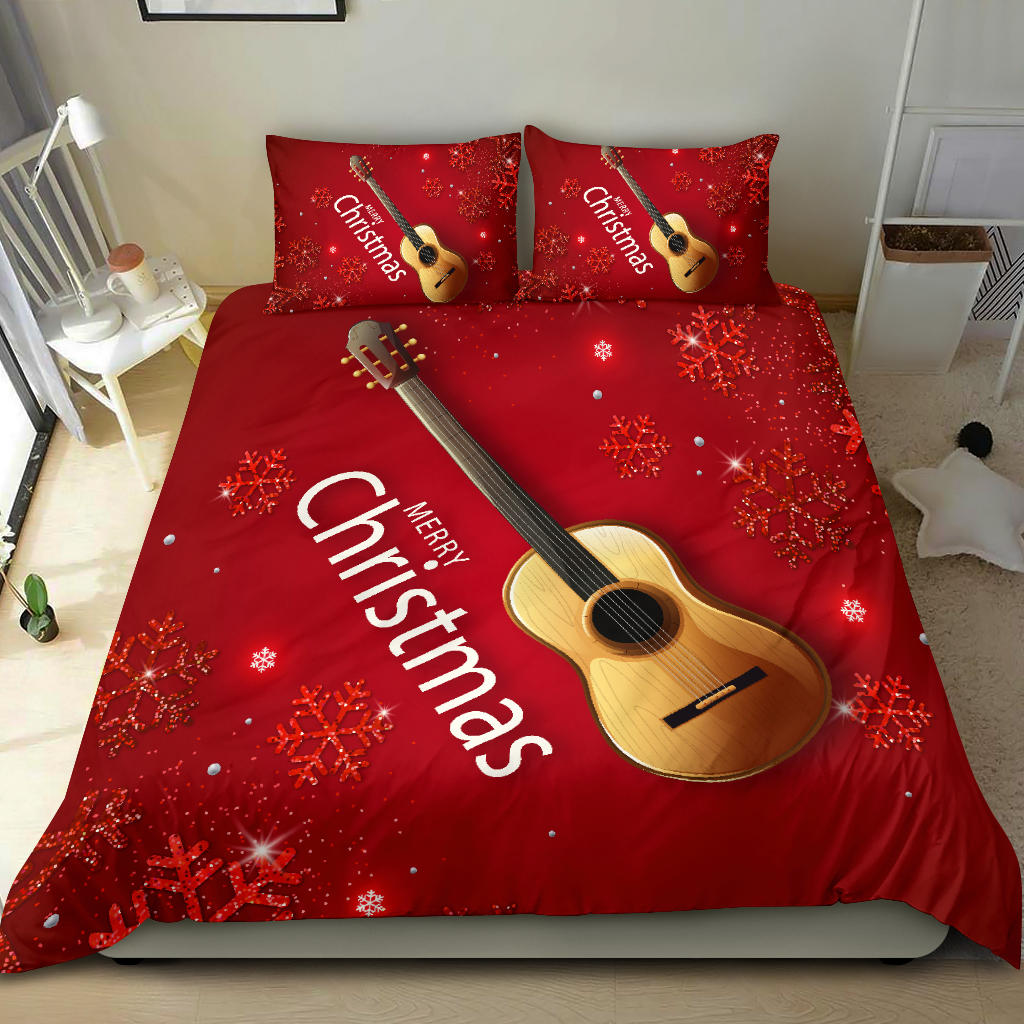 Guitar Christmas Bedding Set