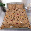 Guitar And Musical Notes Bedding Set