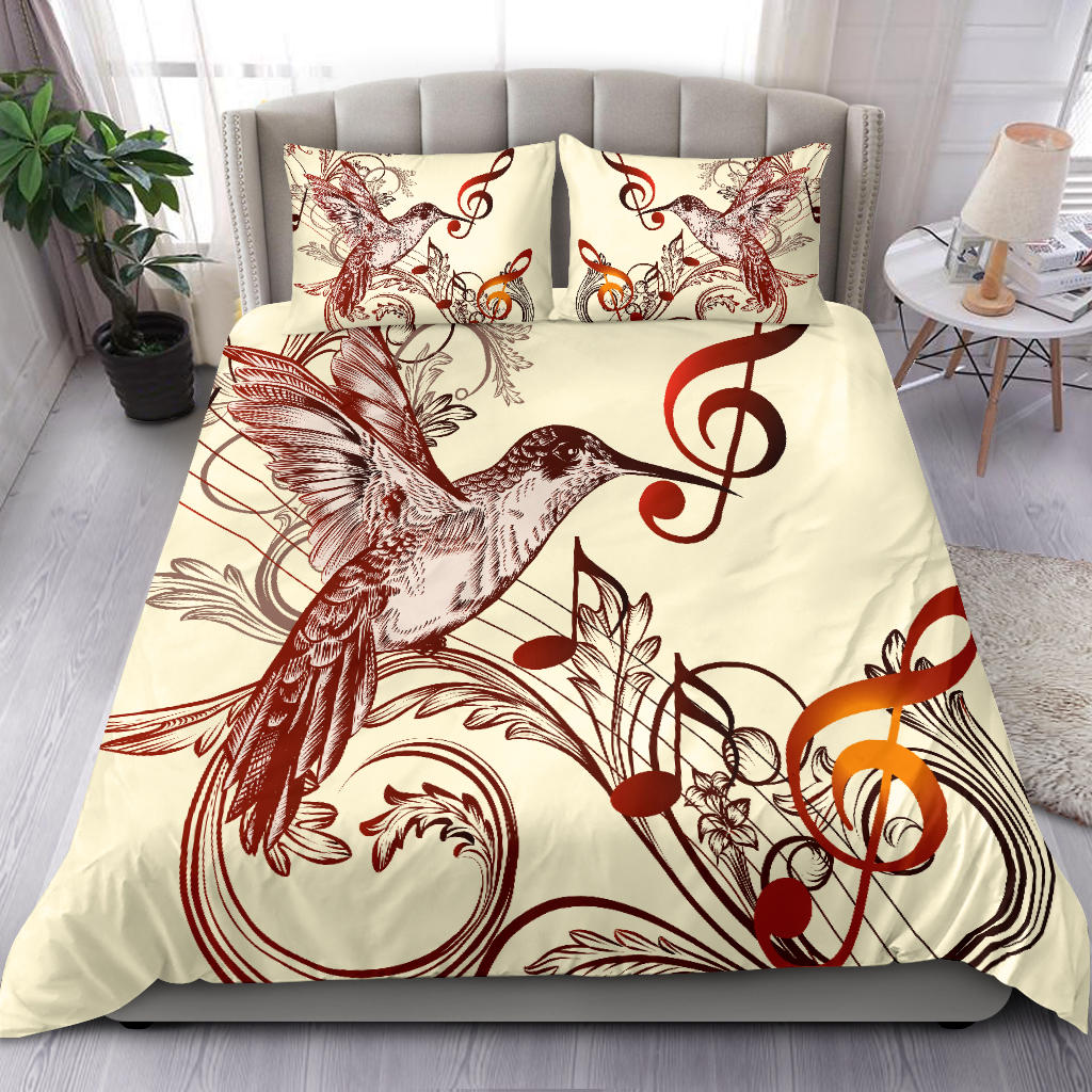 Music Notes Bird Bedding Set