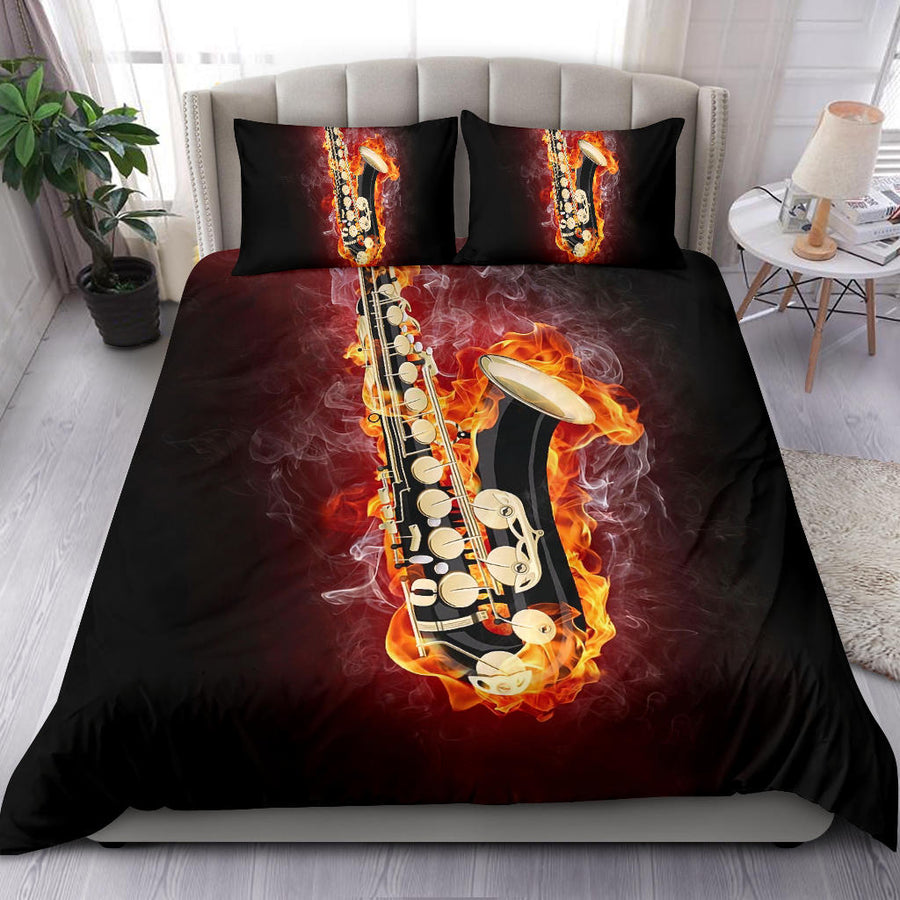 Saxophone Flame Bedding Set