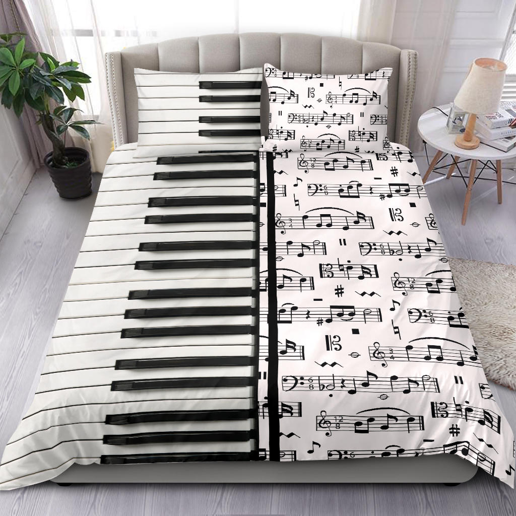Piano Keys And Music Note Bedding Set