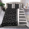 Sheet Music And Piano Black Bedding Set - Bedding Set / US Queen/Full - { shop_name }} - Review