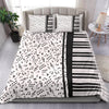 Music Notes And Piano White Bedding Set