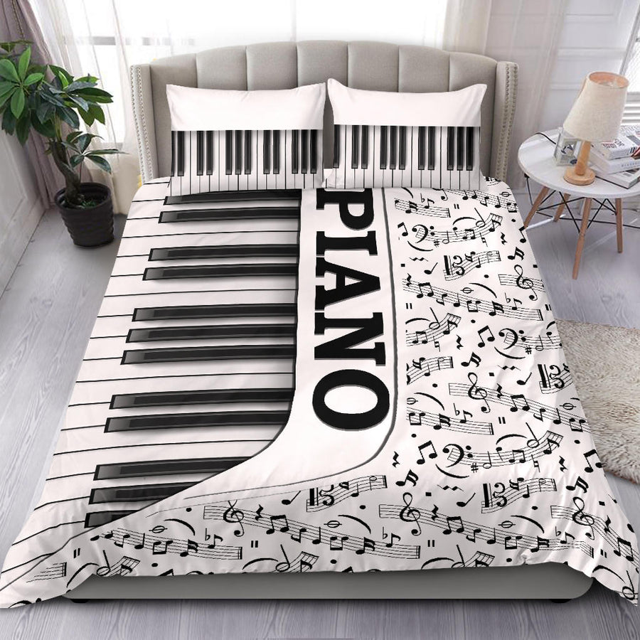 Piano White Bedding Set