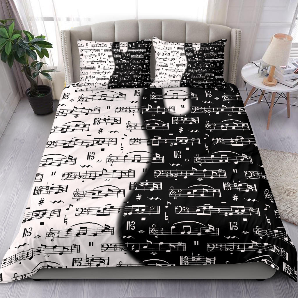Guitar Music Notes Bedding Set