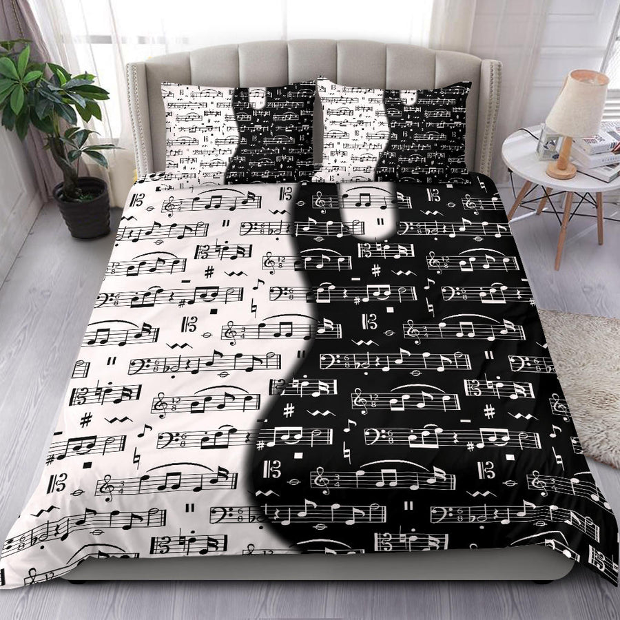 Guitar Music Notes Bedding Set