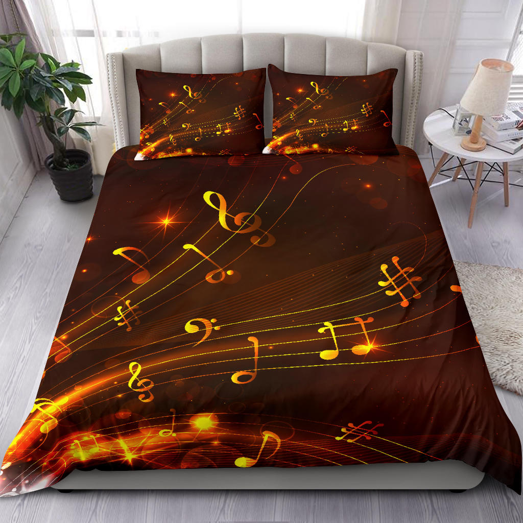 Music Notes Floating Bedding Set