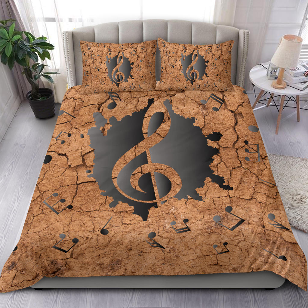 Treble Clef Cracked Bedding Set