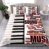 Piano And Music Words Bedding Set