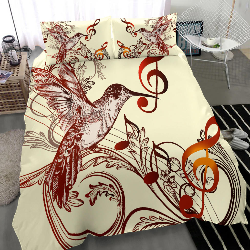 Music Notes Bird Bedding Set