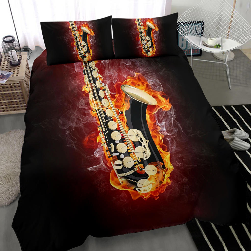 Saxophone Flame Bedding Set