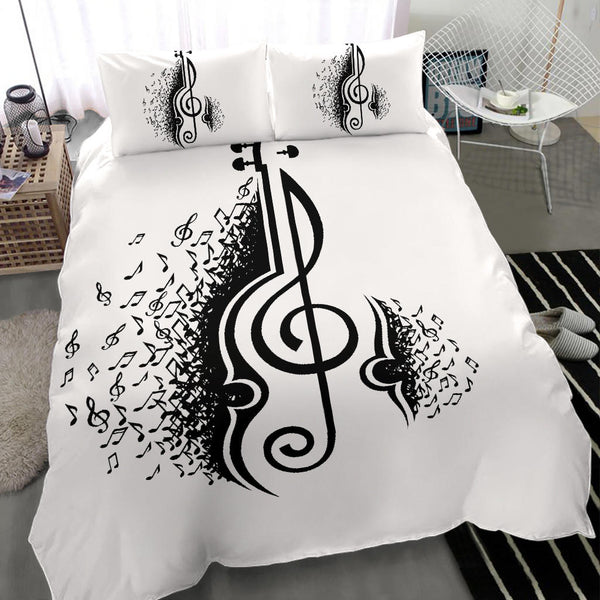 Violin Music Notes Bedding Set - Artistic Pod
