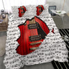 Music Red Guitar Inside Bedding Set