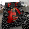 Musical Red Guitar Inside Bedding Set