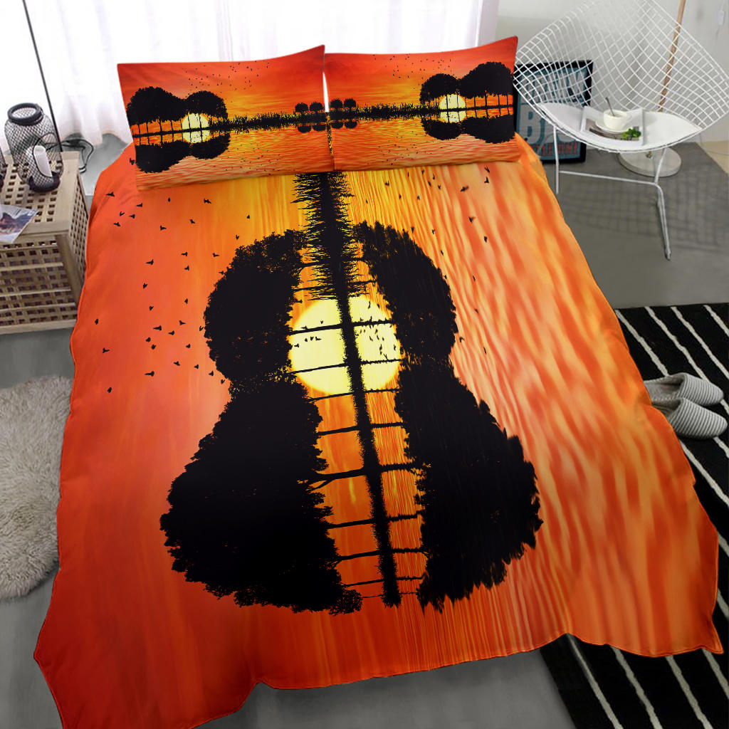 Guitar Sunset Bedding Set
