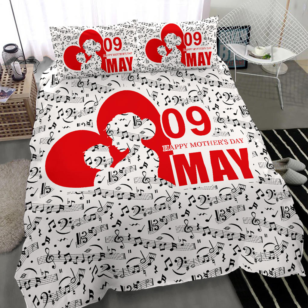 Mother's Day Music Notes Bedding Set - Bedding Set / US Queen/Full - { shop_name }} - Review