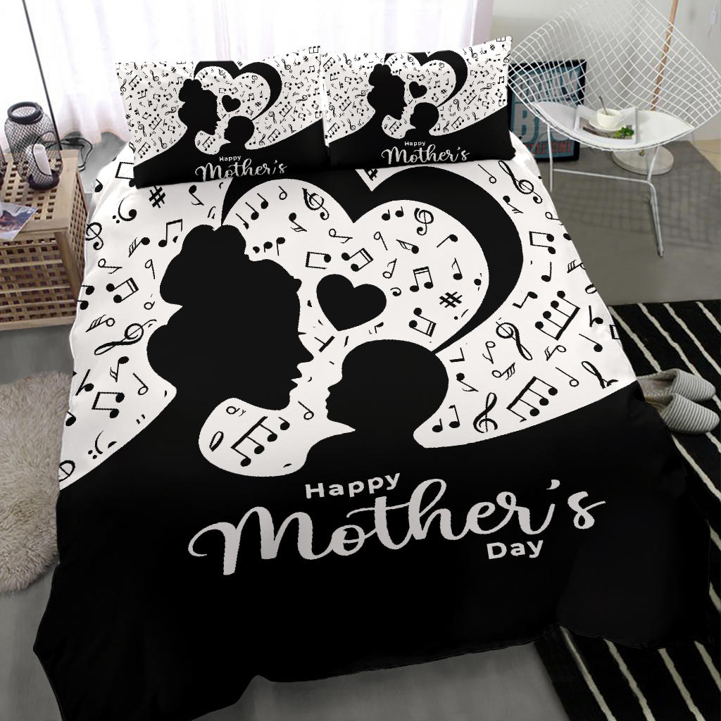 Music Notes Mother's Heart Bedding Set