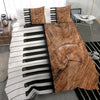 Wooden Piano Keys Bedding Set