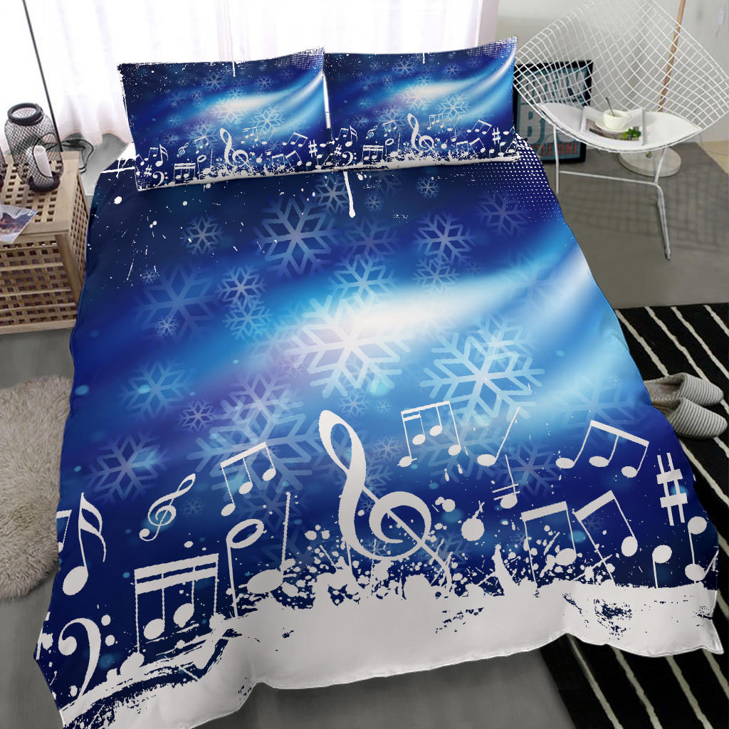 Music Notes Christmas Bedding Set