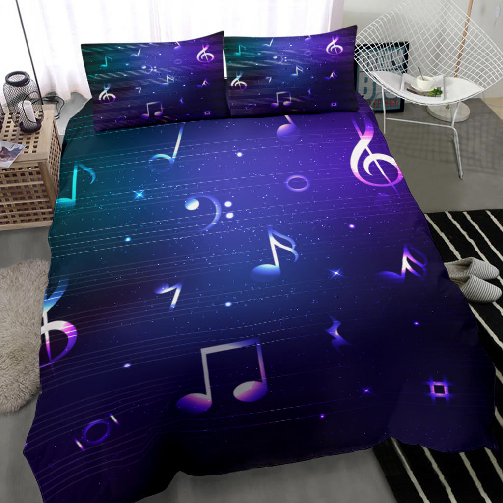 Music Notes Bright Bedding Set