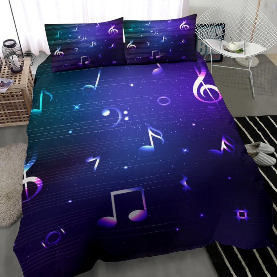 Music Notes Bright Bedding Set