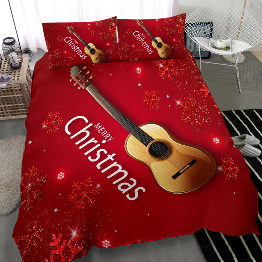 Guitar Christmas Bedding Set