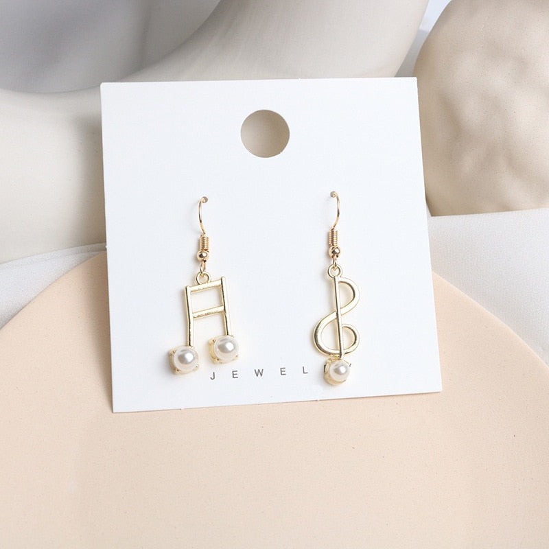 Trendy Music Notes Dangle Earrings