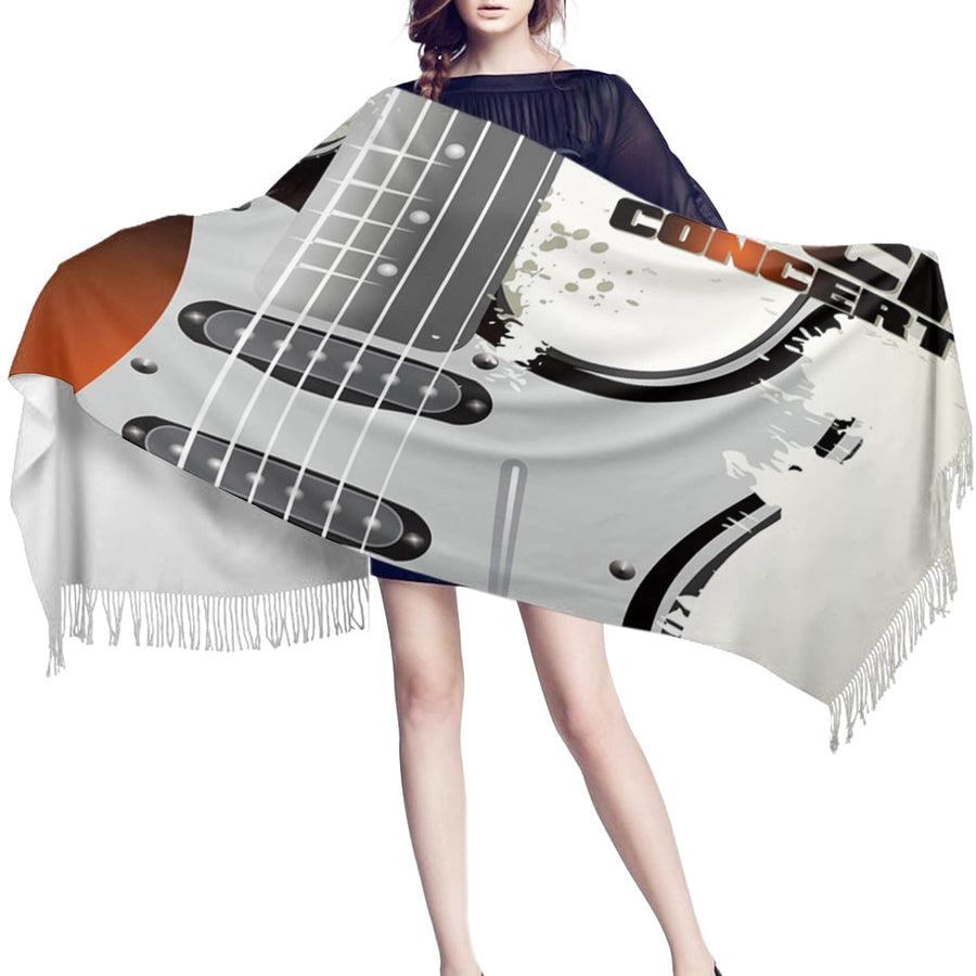Guitar Music Concert Tassel Scarf