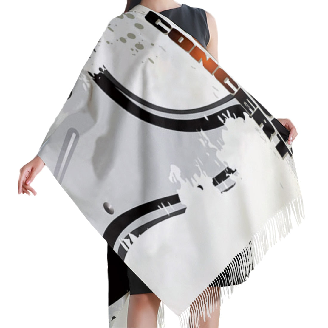 Guitar Music Concert Tassel Scarf