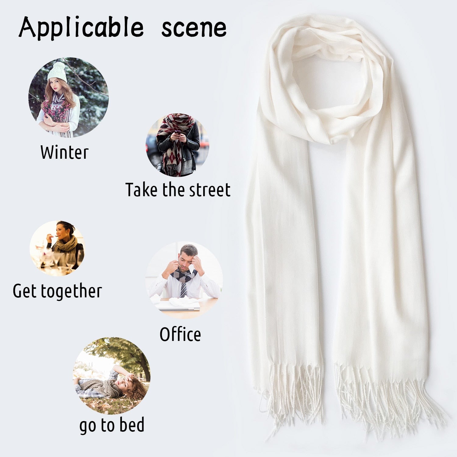Guitar Music Concert Tassel Scarf