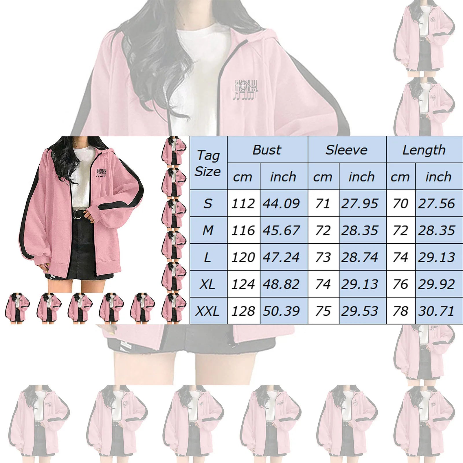 Comfy Music Printed Hooded Jacket