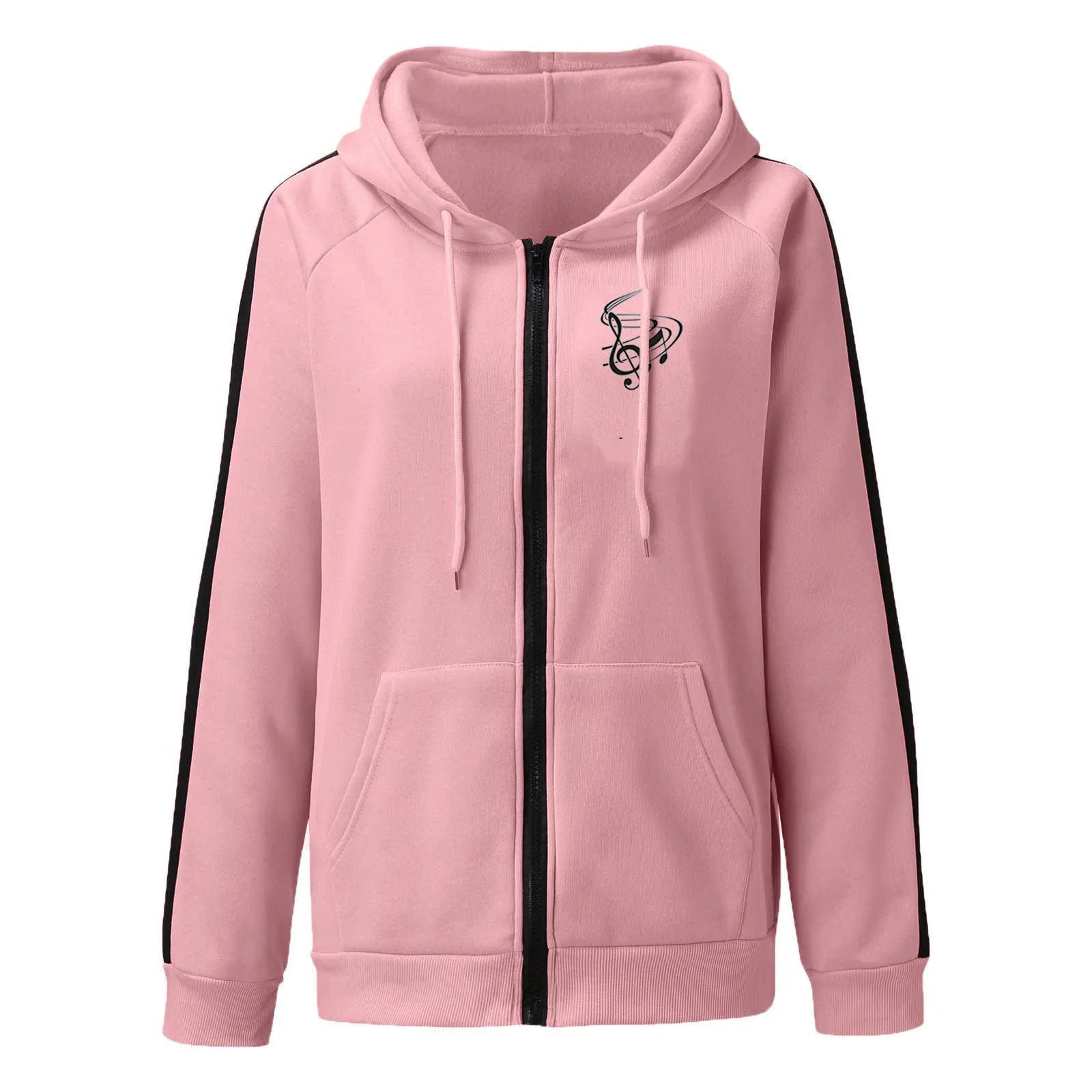 Comfy Music Printed Hooded Jacket