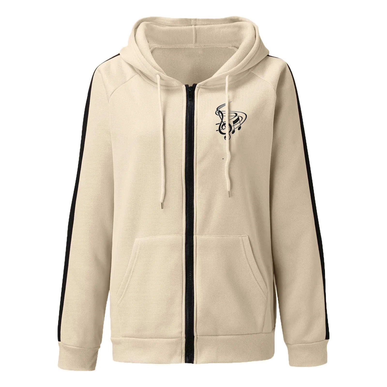 Comfy Music Printed Hooded Jacket