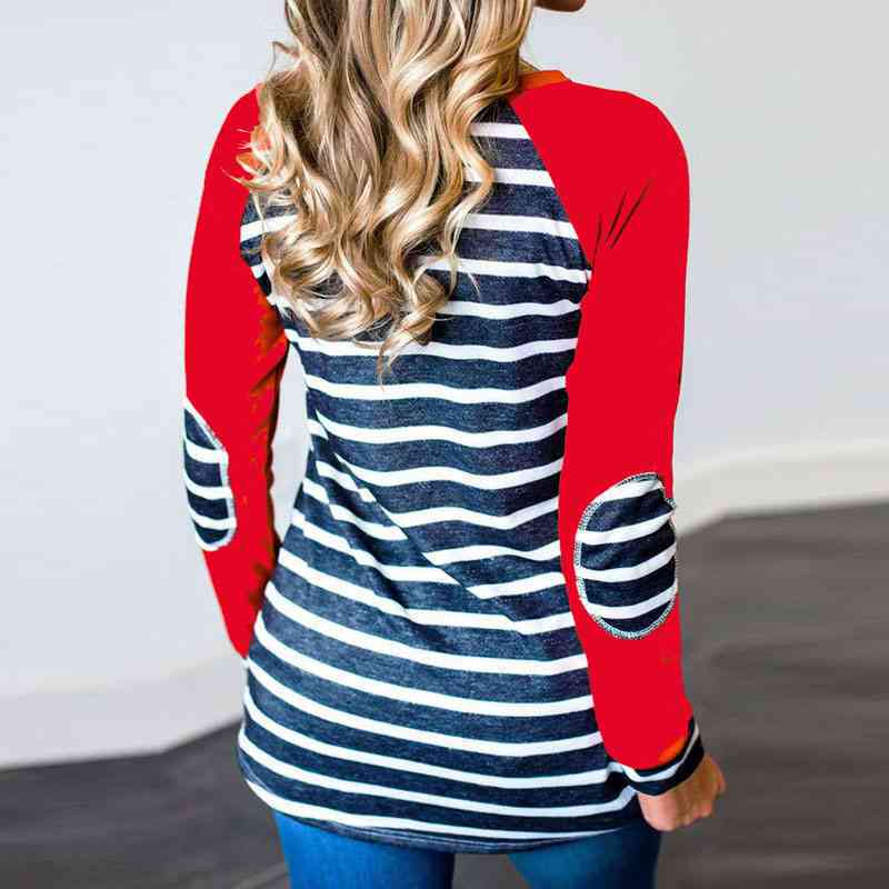 Striped Treble Clef Heart T-shirt