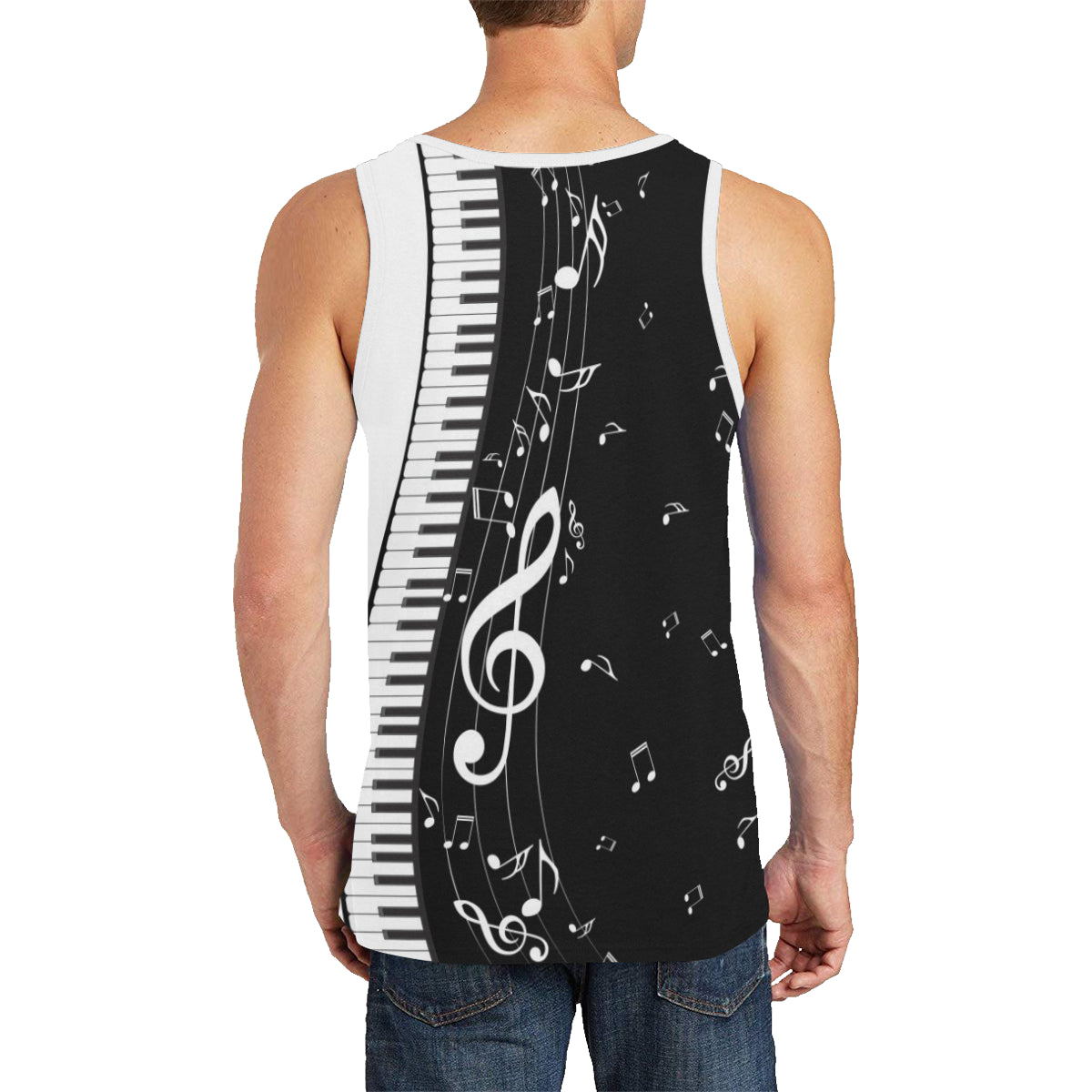 Piano And Music Notes Men's Tank Top