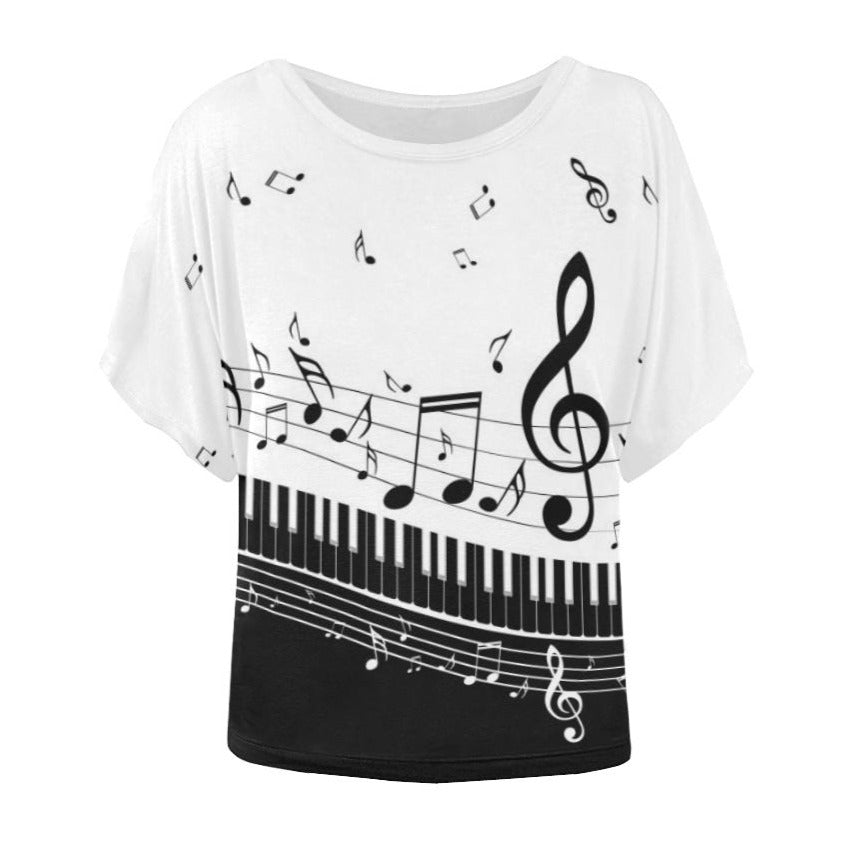 Piano Music  Batwing T-Shirt