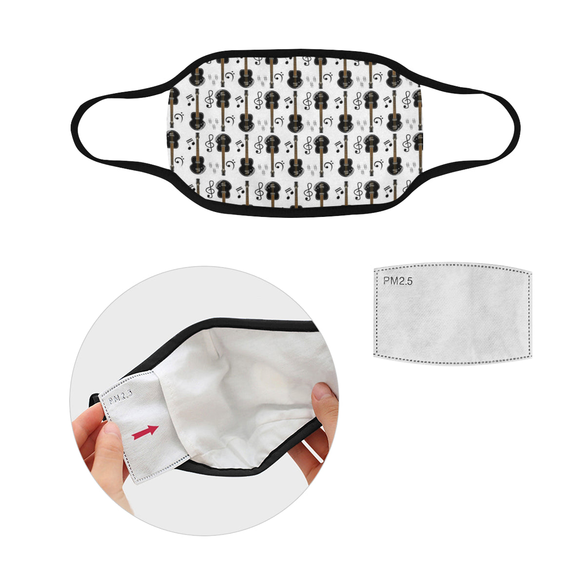 Guitar And Musical Notes Mask