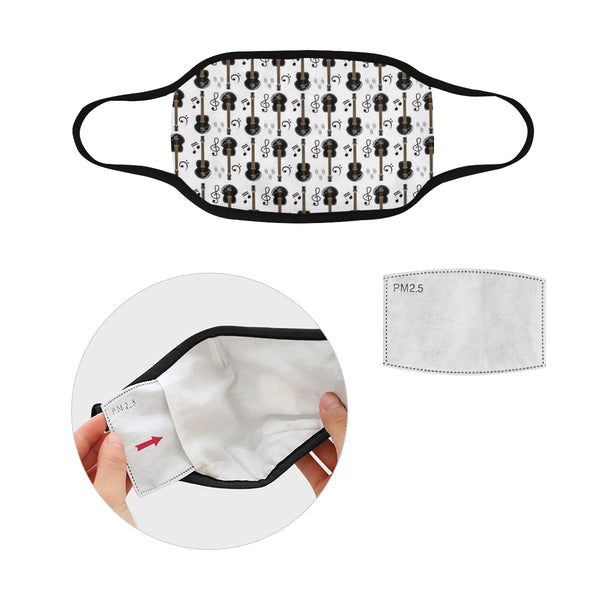Guitar And Musical Notes Mask - Artistic Pod